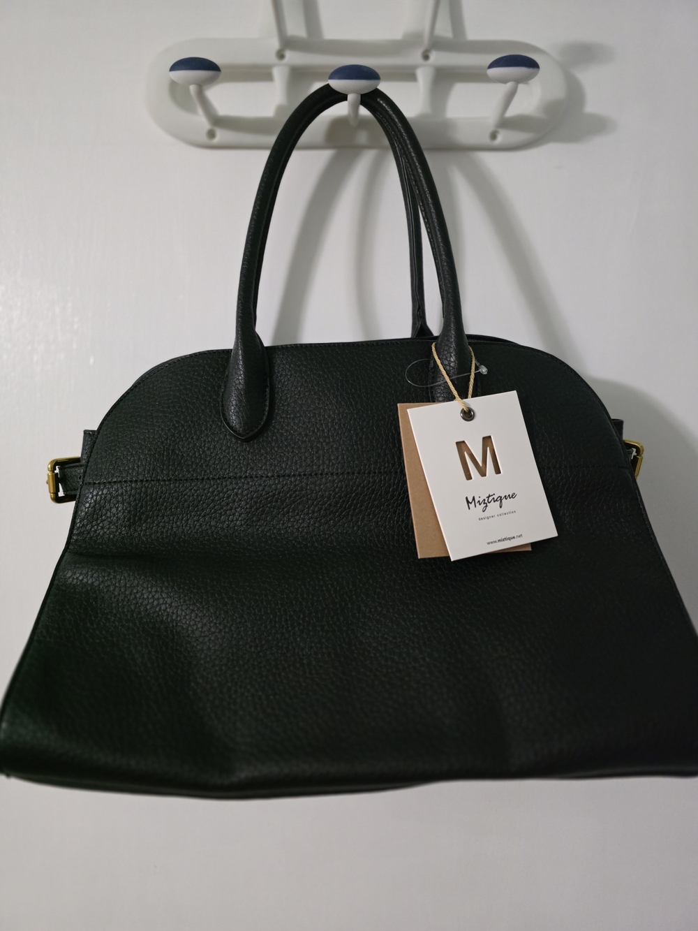 NWT Black Pebbled Leather Tote Bag